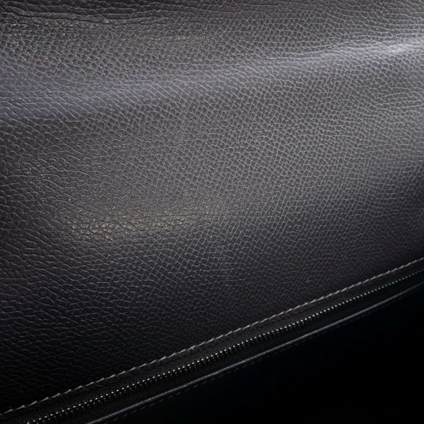 エルメス ハンドバッグ ケリー32 外縫い グラファイト/シルバー金具 クシュベル □G刻印 2wayショルダー