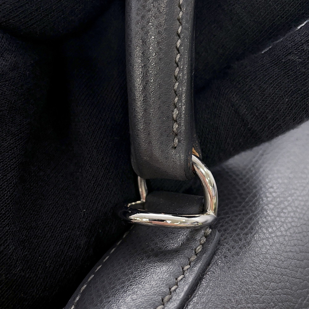 エルメス ハンドバッグ ケリー32 外縫い グラファイト/シルバー金具 クシュベル □G刻印 2wayショルダー