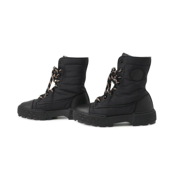 エルメス ショートブーツ フレッシュ ナイロン/レザー レディースサイズ36 1/2 HERMES 靴 黒