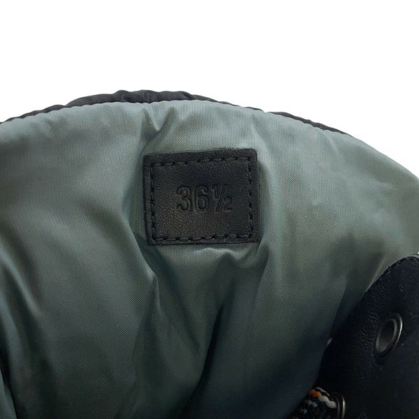 エルメス ショートブーツ フレッシュ ナイロン/レザー レディースサイズ36 1/2 HERMES 靴 黒