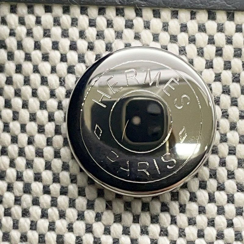 エルメス ネオ・ガーデン 23 ガーデンパーティ アルドワーズ/エクリュ/シルバー金具 トワルアッシュヴァイキング/ネゴンダ K刻印