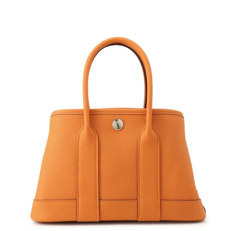 エルメス トートバッグ ネオ・ガーデン 23 ガーデンパーティ オレンジ/シルバー金具 ネゴンダ K刻印
