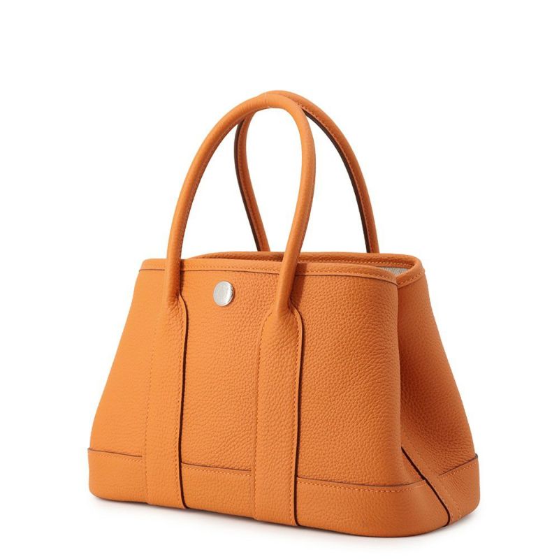 エルメス トートバッグ ネオ・ガーデン 23 ガーデンパーティ オレンジ/シルバー金具 ネゴンダ K刻印