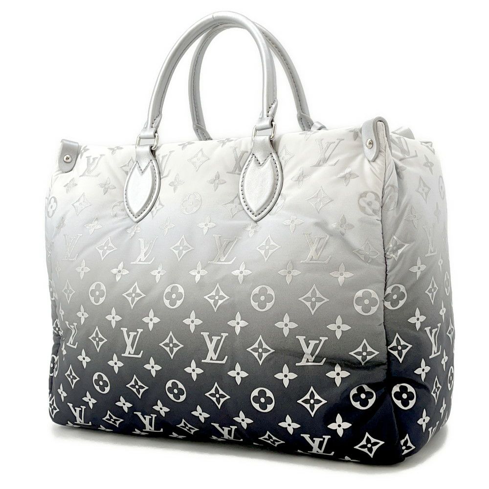 ルイヴィトン トートバッグ モノグラム・ナイロン LV SKI オンザゴーMM M11847 2way 白 ホワイト 黒 ブラック