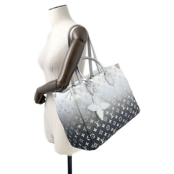 ルイヴィトン トートバッグ モノグラム・ナイロン LV SKI オンザゴーMM M11847 2way 白 ホワイト 黒 ブラック