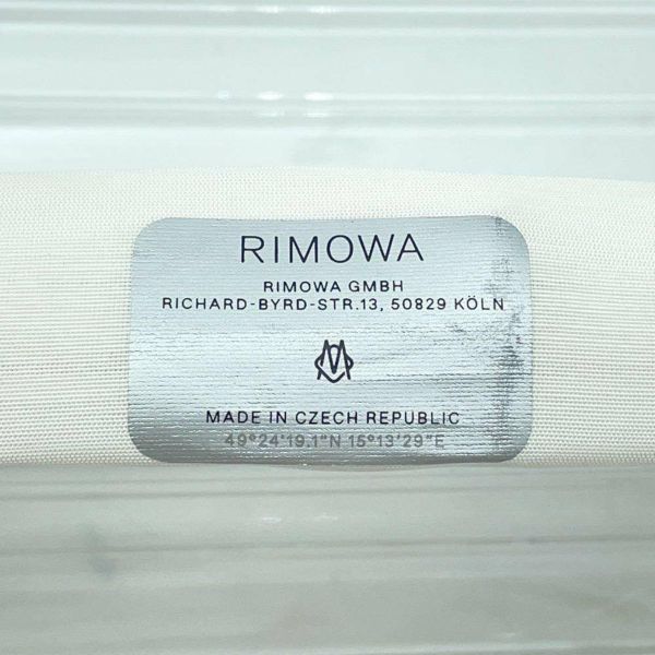 リモワ キャリーケース オフ‐ホワイトコラボ シースルー 36L ポリエステル RIMOWA スーツケース エッセンシャルモデル 白