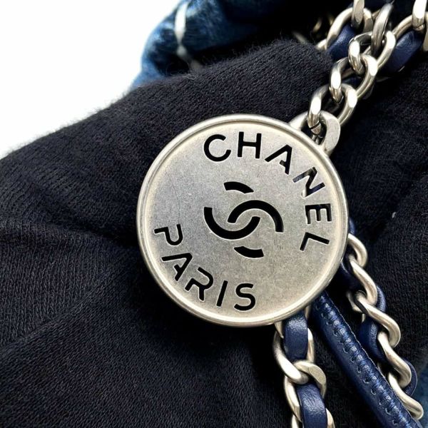 シャネル ハンドバッグ CHANEL 22 ミニ ココマーク ステッチ デニム AS3980 CHANEL 2wayショルダーバッグ