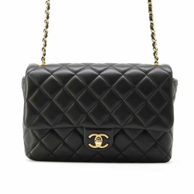 シャネル ハンドバッグ 親子バッグ マトラッセ ココマーク ラムスキン CHANEL バッグ 黒 安心保証 |  中古・新品ブランド販売ギャラリーレア公式通販