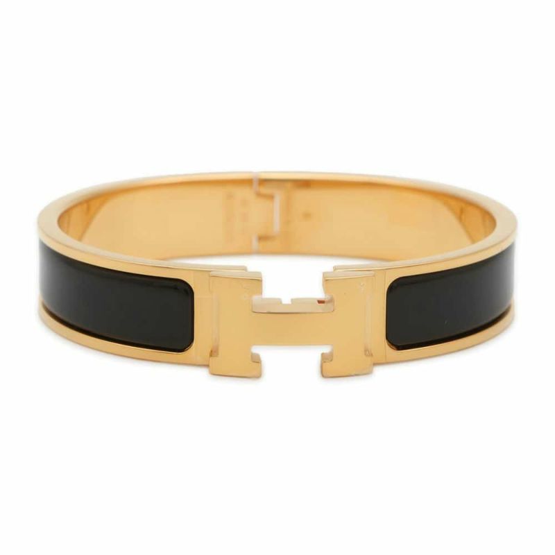 エルメス ブレスレット クリックH クリック クラック PM ブラック/ゴールド金具 HERMES アクセサリー 黒