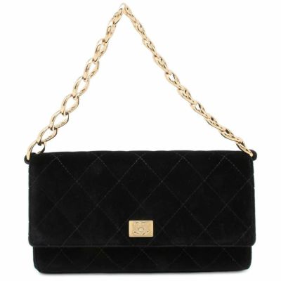 シャネル ハンドバッグ マトラッセ ココマーク ベロア CHANEL 黒 チェーン ベルベット 安心保証 |  中古・新品ブランド販売ギャラリーレア公式通販