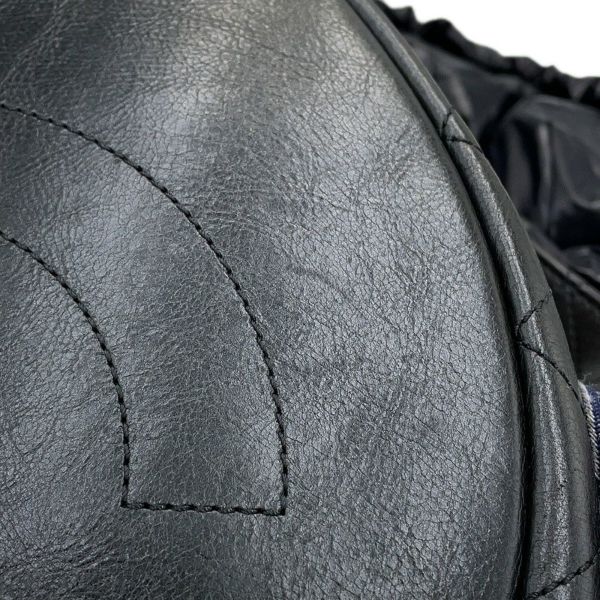 シャネル ショルダーバッグ エンブロイダリー ドローストリング 刺繍 ウール A57519 CHANEL 巾着バッグ 黒