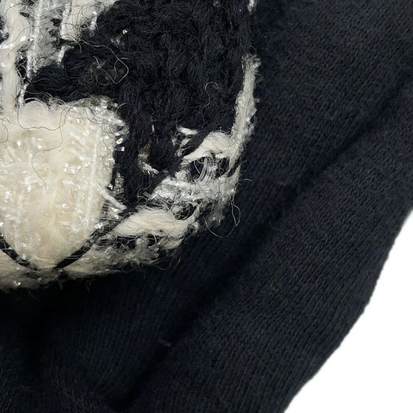 シャネル クラッチバッグ ココマーク ツイード 千鳥格子 CHANEL セカンドバッグ 黒 白