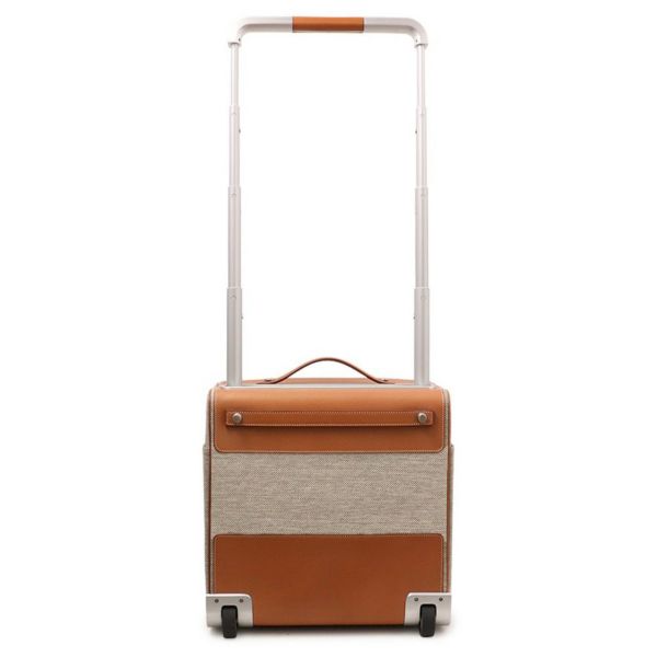 エルメス キャリーケース カレーシュ エクスプレス キャビン エクリュ/フォーブ/マットシルバー金具 トワル/バレニア □Q刻印