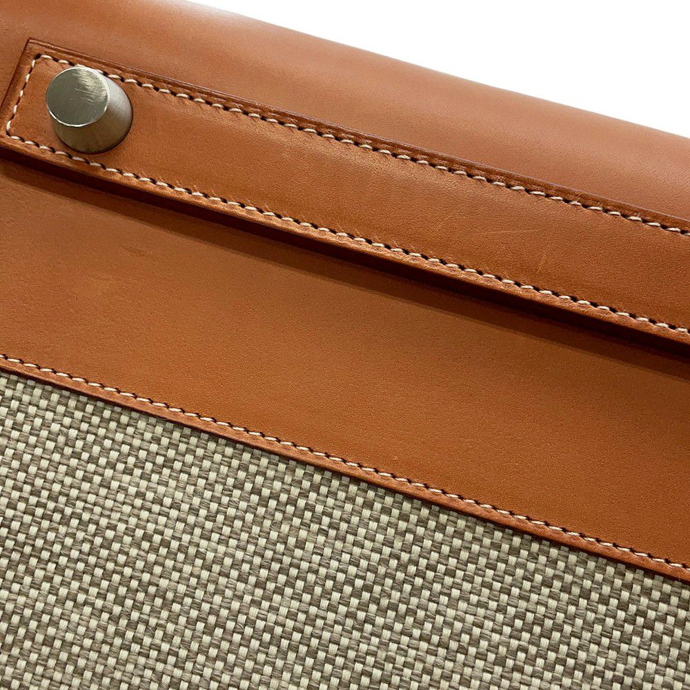 エルメス キャリーケース カレーシュ エクスプレス キャビン エクリュ/フォーブ/マットシルバー金具 トワル/バレニア □Q刻印