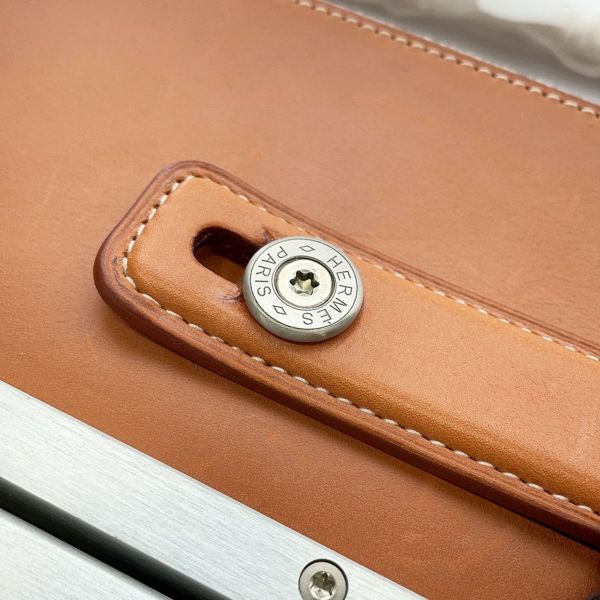 エルメス キャリーケース カレーシュ エクスプレス キャビン エクリュ/フォーブ/マットシルバー金具 トワル/バレニア □Q刻印