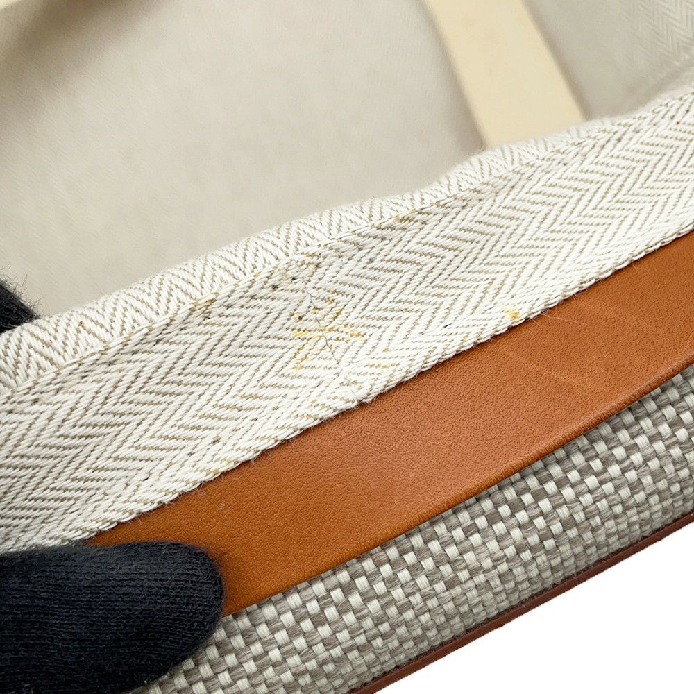 エルメス キャリーケース カレーシュ エクスプレス キャビン エクリュ/フォーブ/マットシルバー金具 トワル/バレニア □Q刻印