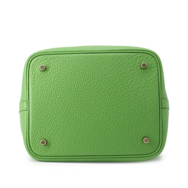 エルメス ハンドバッグ ピコタンロックMM ヴェールユッカ/ゴールド金具 トリヨンクレマンス W刻印