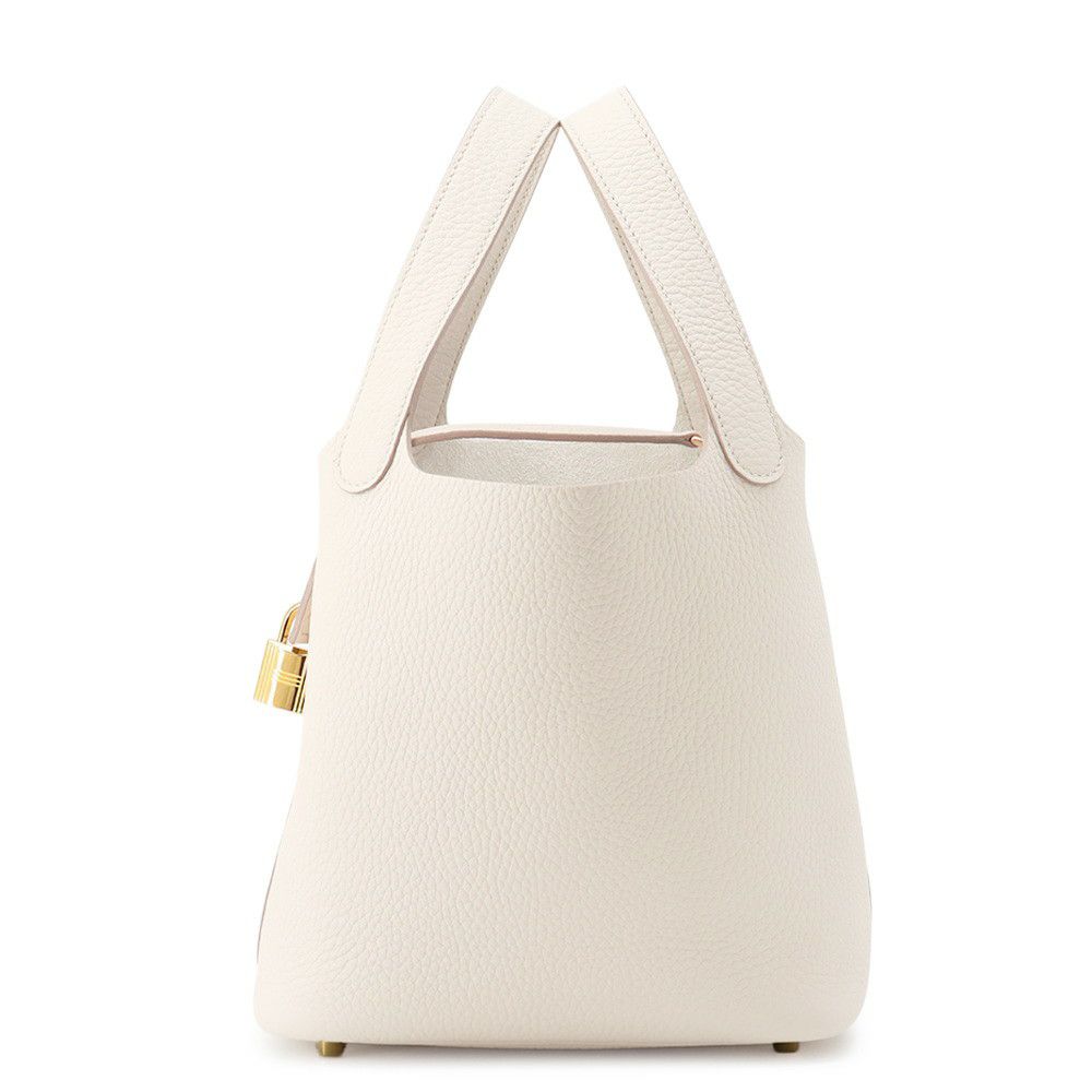 エルメス ハンドバッグ ピコタンロックPM ベトン/ゴールド金具 トリヨンクレマンス W刻印