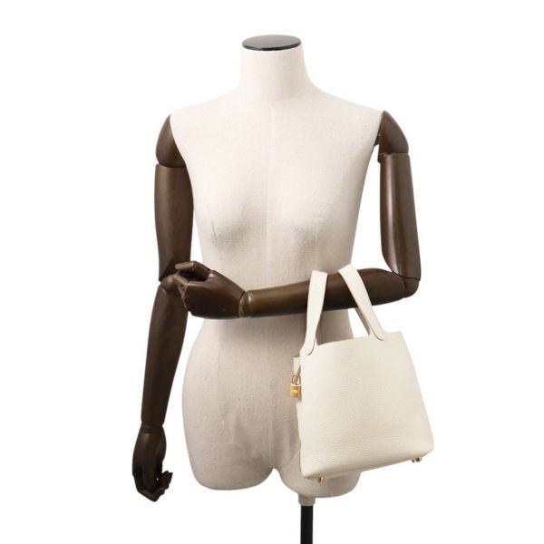 エルメス ハンドバッグ ピコタンロックPM ベトン/ゴールド金具 トリヨンクレマンス W刻印