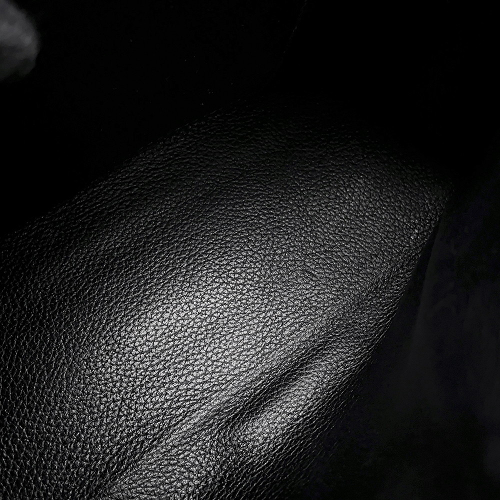 エルメス ハンドバッグ ポシェットケリー ブラック/シルバー金具 エバーグレイン □I刻印 黒