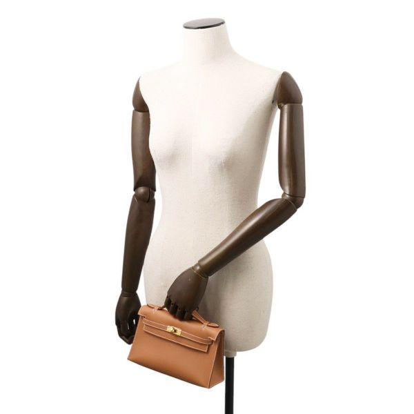 エルメス ハンドバッグ ポシェットケリー ゴールド/ゴールド金具 スイフト W刻印