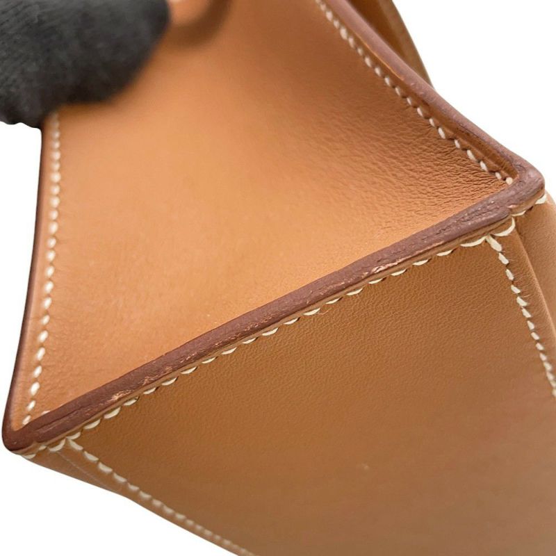 エルメス ハンドバッグ ポシェットケリー ゴールド/ゴールド金具 スイフト W刻印