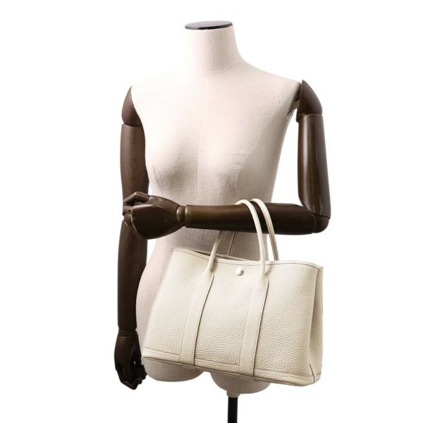エルメス トートバッグ ガーデンパーティTPM ベトン/シルバー金具 ネゴンダ W刻印