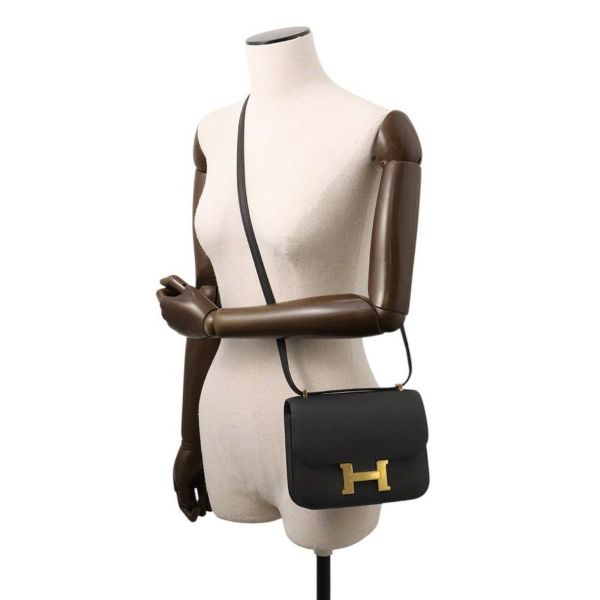 エルメス ミニ コンスタンス3 ミロワール ブラック/ゴールド金具 エプソン K刻印 黒