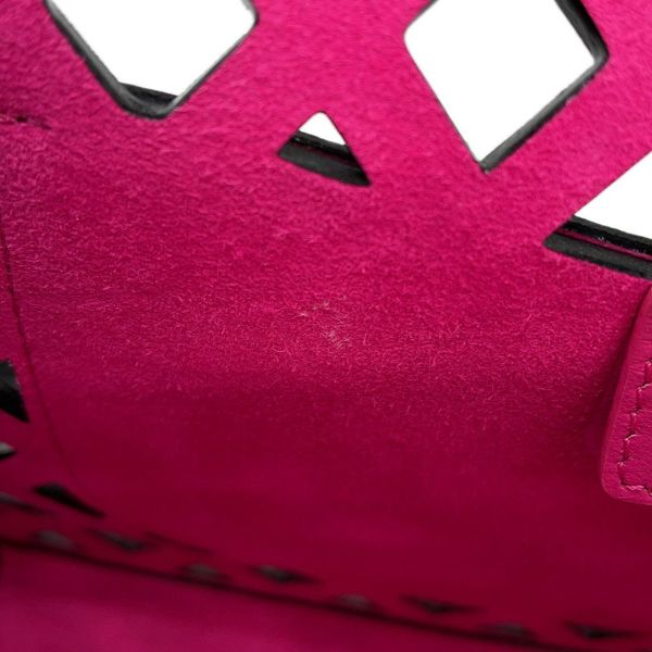 シャネル チェーンショルダーバッグ パンチング カーフレザー AS2376 CHANEL 黒