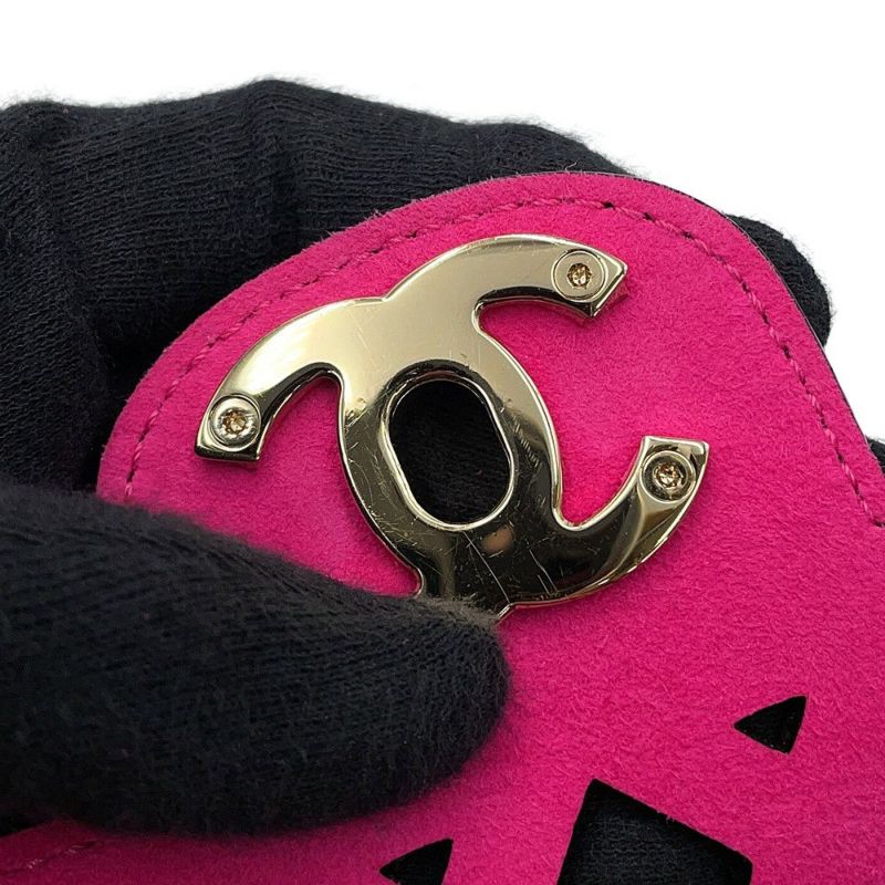 シャネル チェーンショルダーバッグ パンチング カーフレザー AS2376 CHANEL 黒