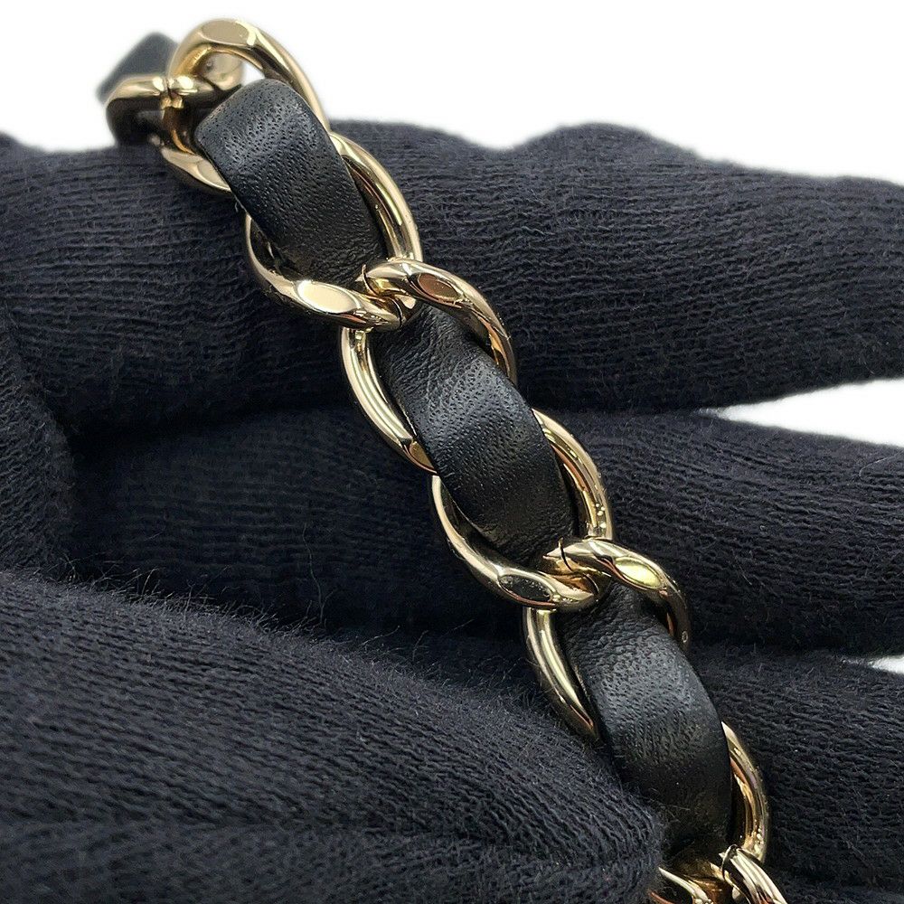 シャネル チェーンショルダーバッグ パンチング カーフレザー AS2376 CHANEL 黒
