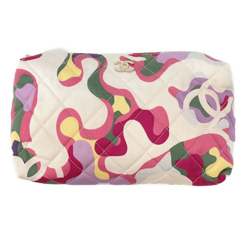 シャネル チェーンショルダーバッグ パンチング カーフレザー AS2376 CHANEL 黒