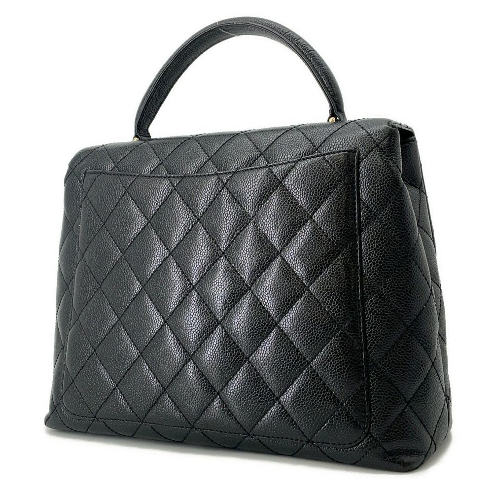 シャネル ハンドバッグ マトラッセ ココマーク キャビアスキン A12397 CHANEL 黒