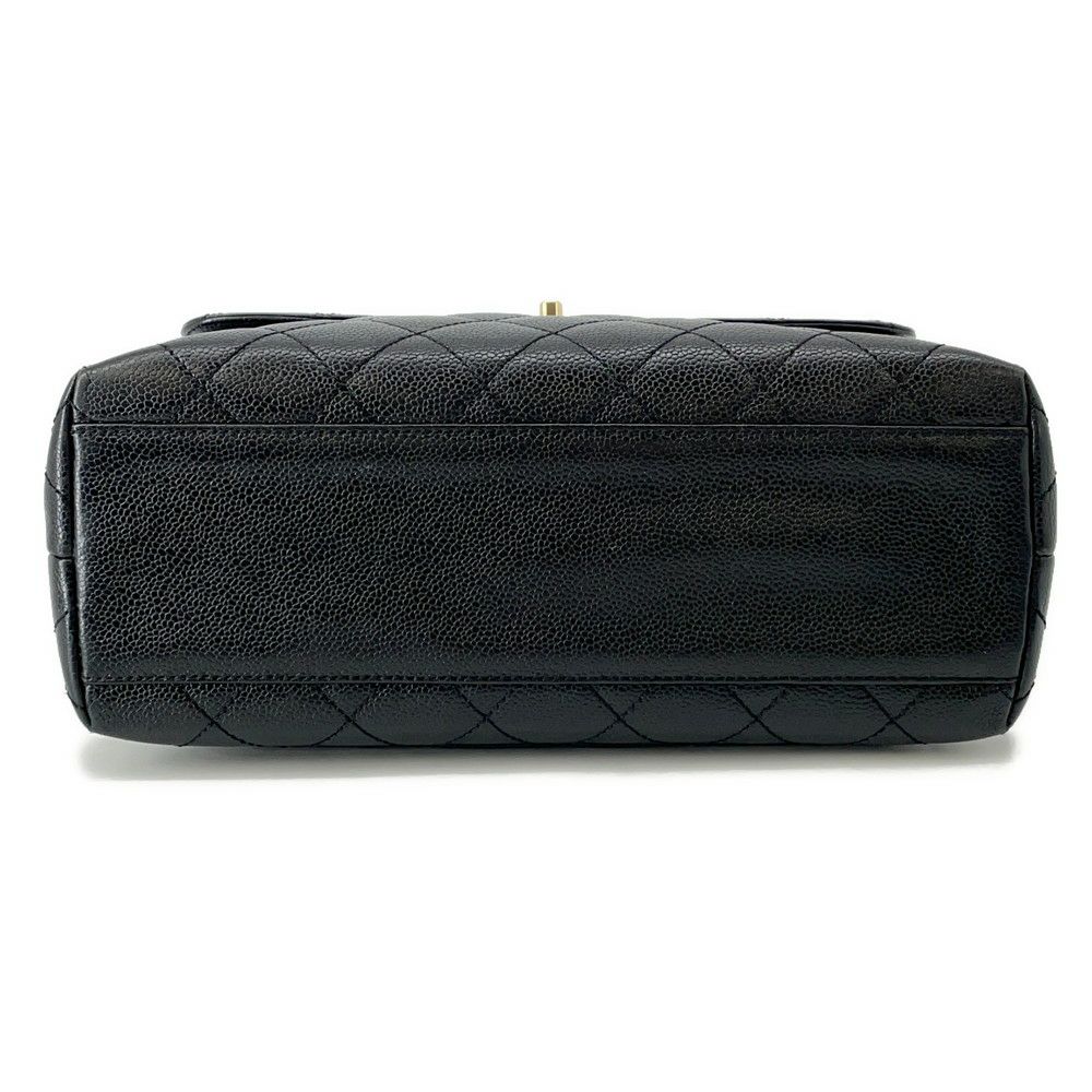 シャネル ハンドバッグ マトラッセ ココマーク キャビアスキン A12397 CHANEL 黒