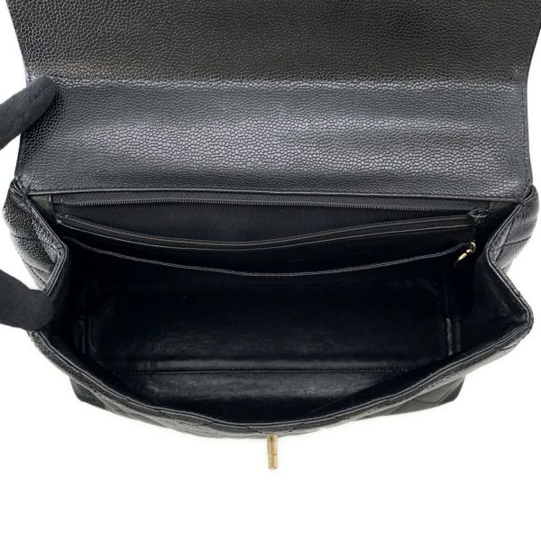 シャネル ハンドバッグ マトラッセ ココマーク キャビアスキン A12397 CHANEL 黒
