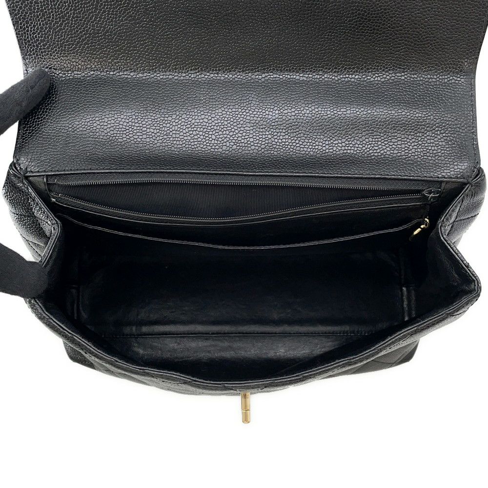 シャネル ハンドバッグ マトラッセ ココマーク キャビアスキン A12397 CHANEL 黒