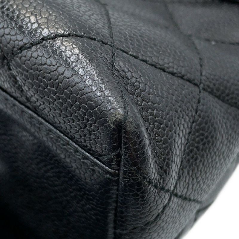シャネル ハンドバッグ マトラッセ ココマーク キャビアスキン A12397 CHANEL 黒