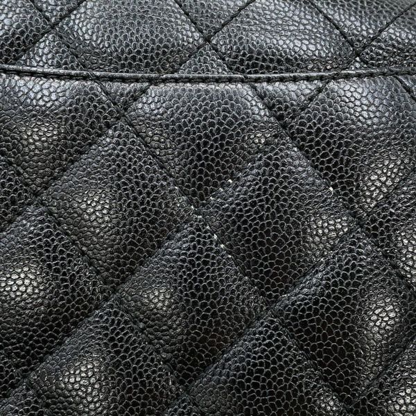 シャネル ハンドバッグ マトラッセ ココマーク キャビアスキン A12397 CHANEL 黒