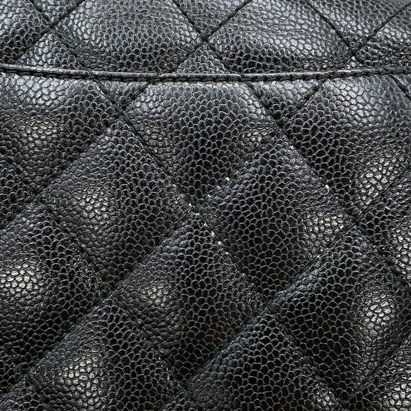 シャネル ハンドバッグ マトラッセ ココマーク キャビアスキン A12397 CHANEL 黒