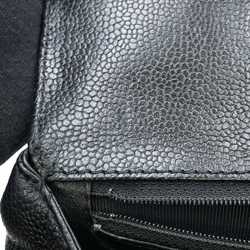 シャネル ハンドバッグ マトラッセ ココマーク キャビアスキン A12397 CHANEL 黒