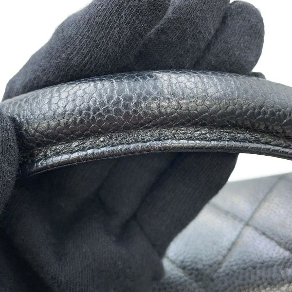 シャネル ハンドバッグ マトラッセ ココマーク キャビアスキン A12397 CHANEL 黒