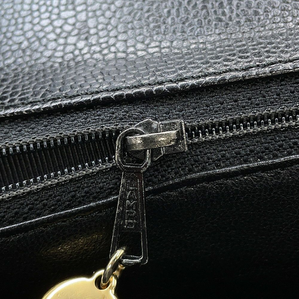 シャネル ハンドバッグ マトラッセ ココマーク キャビアスキン A12397 CHANEL 黒