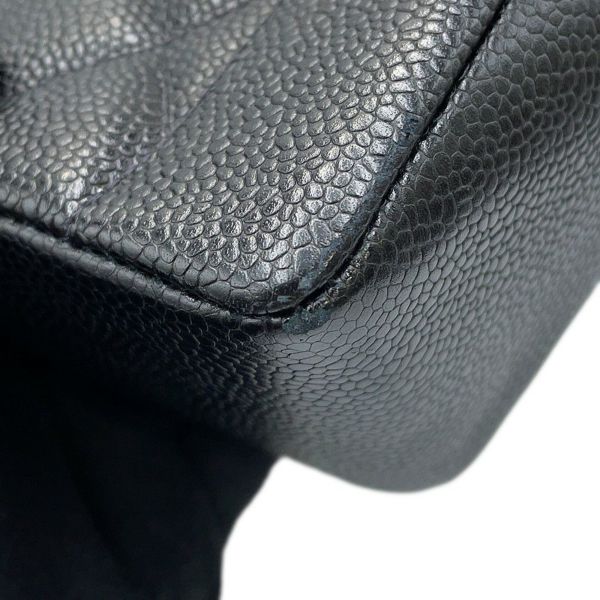 シャネル チェーンショルダーバッグ マトラッセ25 ココマーク ダイアナ キャビアスキン A01165 CHANEL 黒
