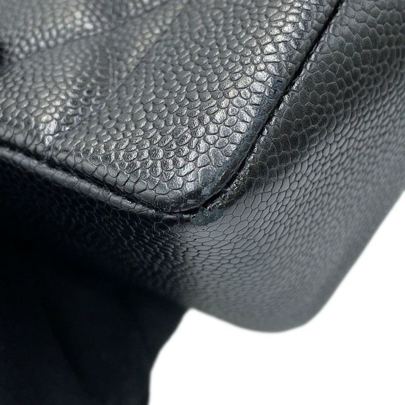 シャネル チェーンショルダーバッグ マトラッセ25 ココマーク ダイアナ キャビアスキン A01165 CHANEL 黒