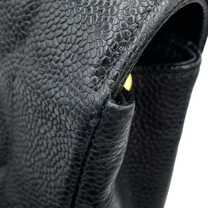 シャネル チェーンショルダーバッグ マトラッセ25 ココマーク ダイアナ キャビアスキン A01165 CHANEL 黒