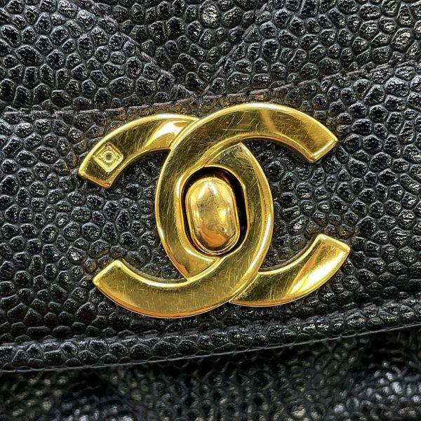 シャネル チェーンショルダーバッグ マトラッセ25 ココマーク ダイアナ キャビアスキン A01165 CHANEL 黒