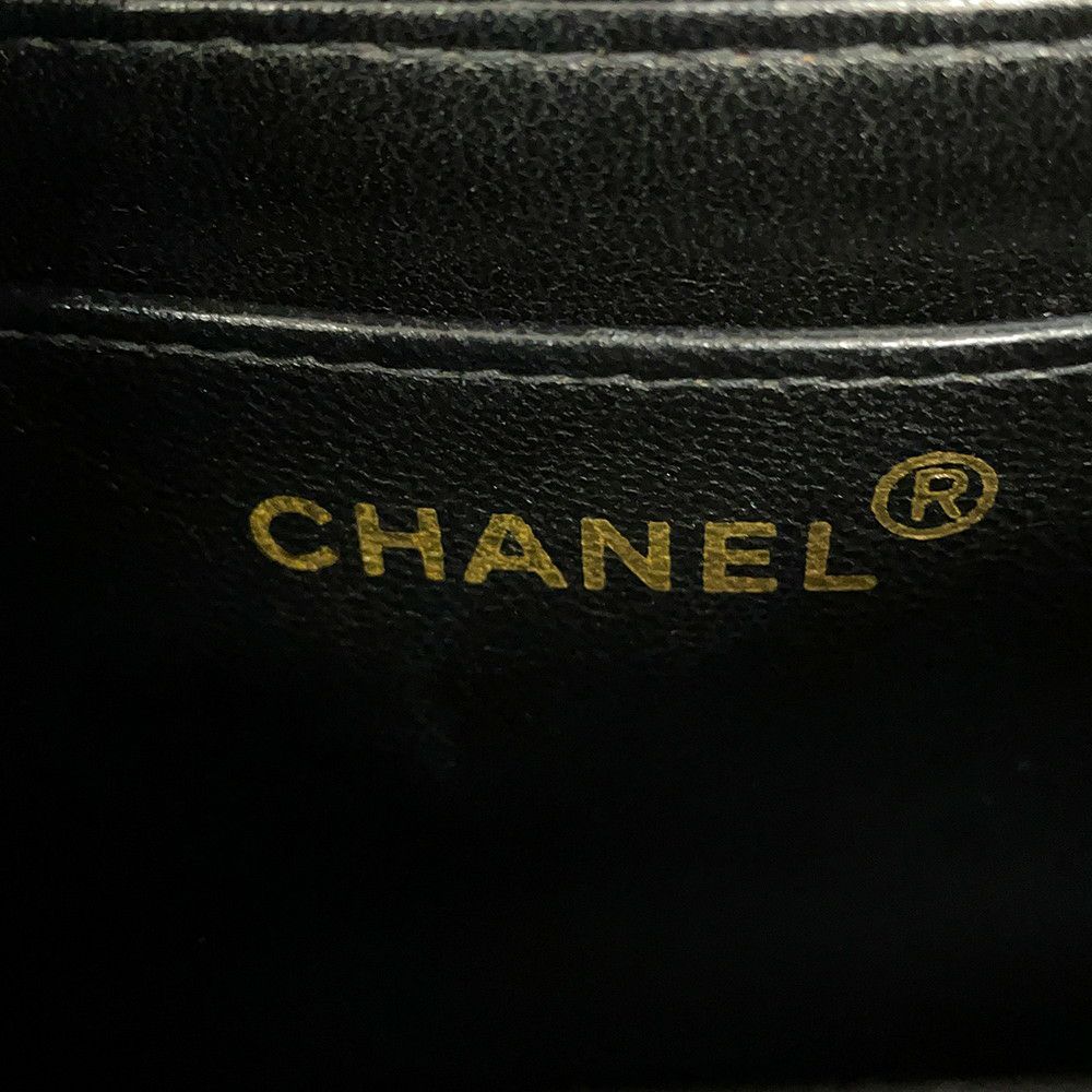シャネル チェーンショルダーバッグ マトラッセ25 ココマーク ダイアナ キャビアスキン A01165 CHANEL 黒