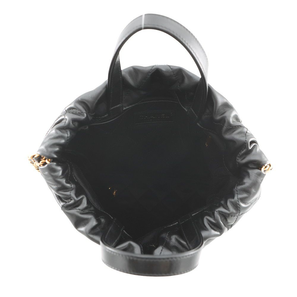 シャネル リュック シャネル22 スモール シャイニーカーフスキン AS3859 CHANEL バッグ 黒