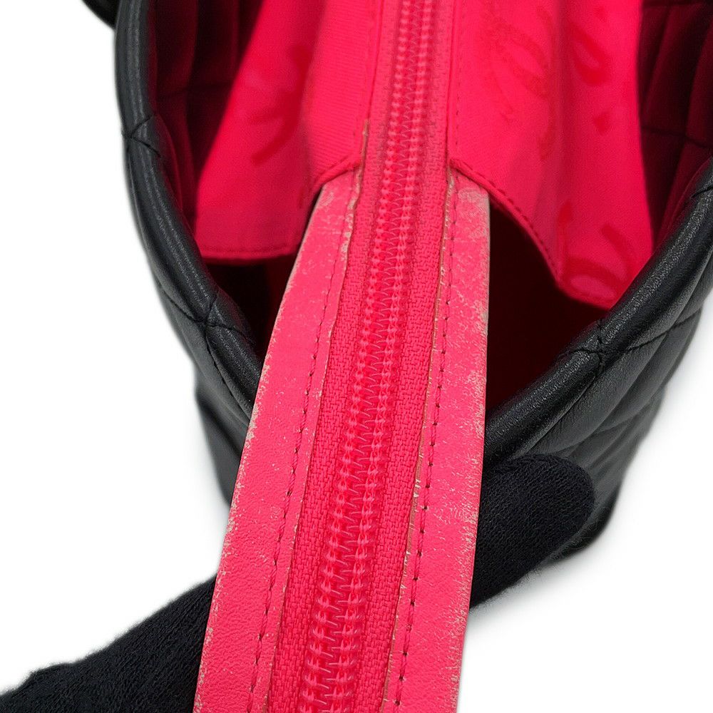 シャネル トートバッグ カンボンライン ラージトート マトラッセ ココマーク ラムスキン A25169 CHANEL 黒