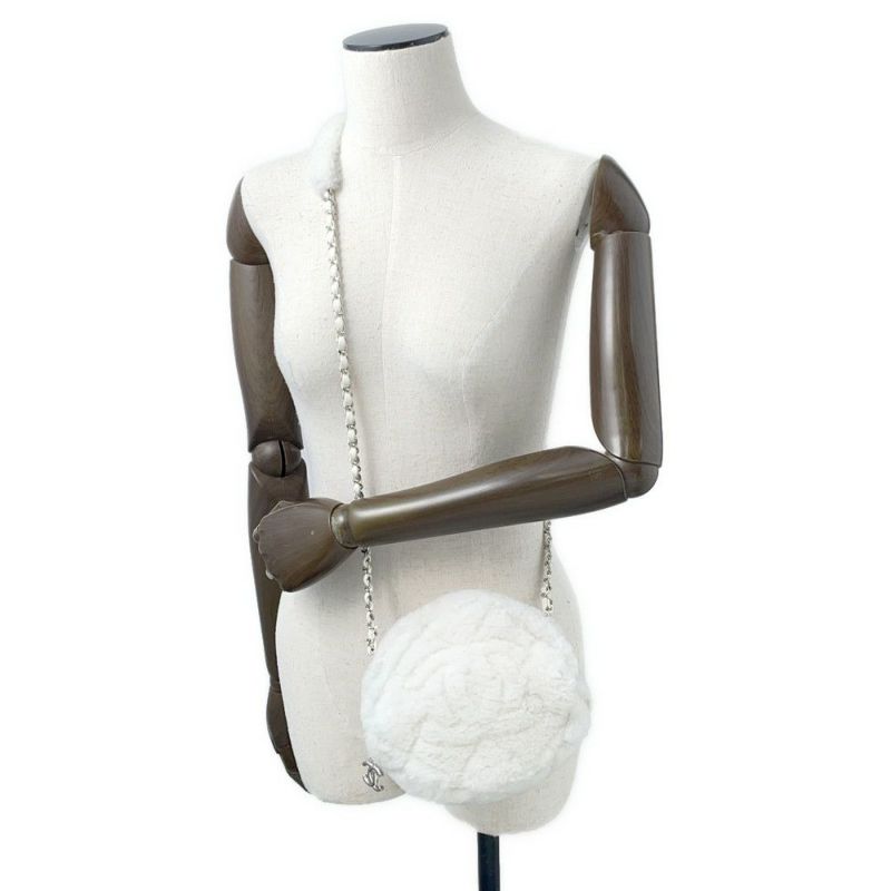 シャネル チェーンショルダーバッグ ココマーク ココネージュ シアリング AS4279 CHANEL 白